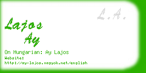 lajos ay business card